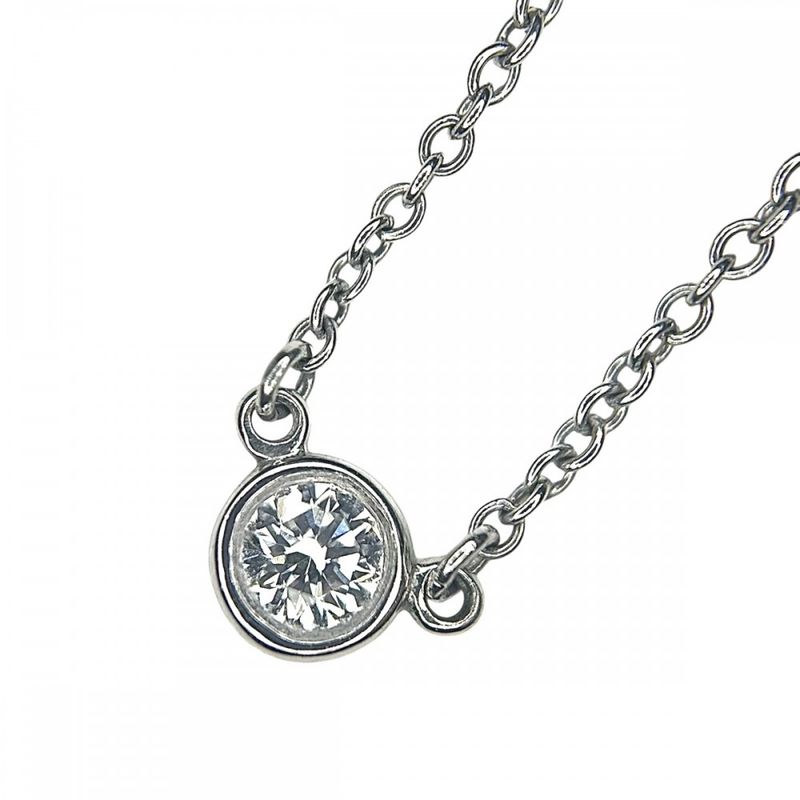 Tiffany & Co Necklace Ladies By-the-yard Single Diamond Pendant Jewelry