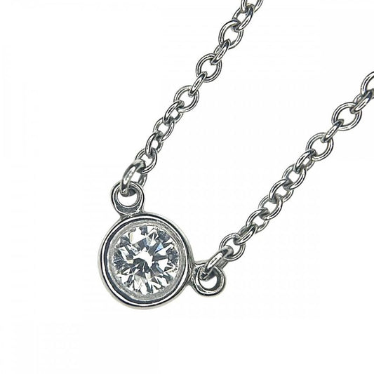 Tiffany & Co Necklace Ladies By-the-yard Single Diamond Pendant Jewelry