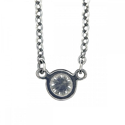 Tiffany & Co Necklace Ladies By-the-yard Single Diamond Pendant Jewelry