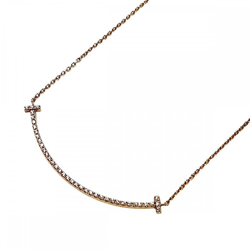 Tiffany & Co Necklace Ladies Tiffany & Cot Smile Pendant Small Jewelry Accessori