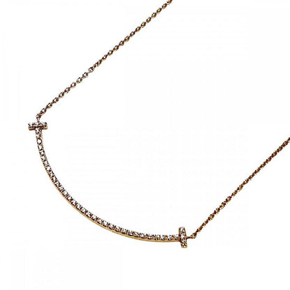 Tiffany & Co Necklace Ladies Tiffany & Cot Smile Pendant Small Jewelry Accessori