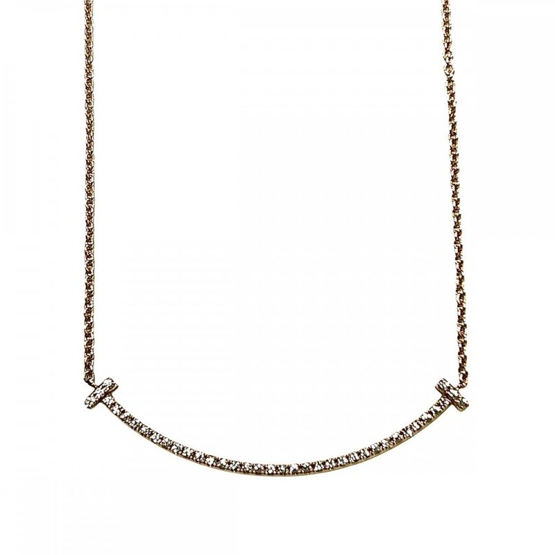 Tiffany & Co Necklace Ladies Tiffany & Cot Smile Pendant Small Jewelry Accessori