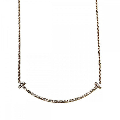 Tiffany & Co Necklace Ladies Tiffany & Cot Smile Pendant Small Jewelry Accessori