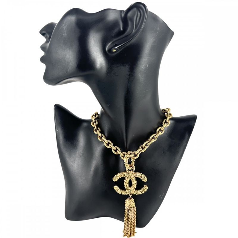 Chanel Necklace Ladies Coco Mark Long Necklace Magma Accessories Lava Vintage
