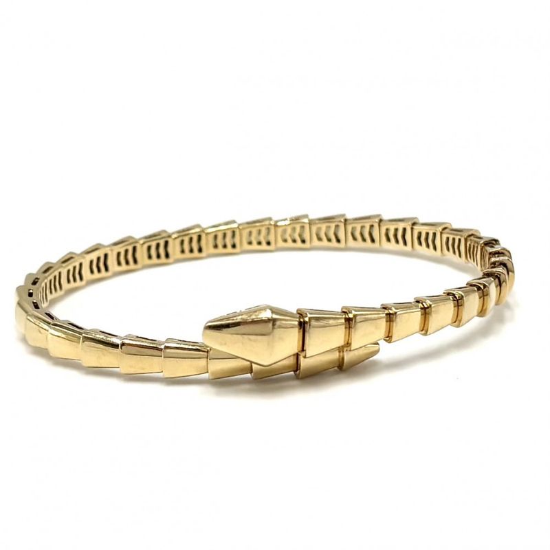 Bulgari Bangle Unisex Serpenti Viper Bracelet Accessories Jewelry 18k YG 750 M