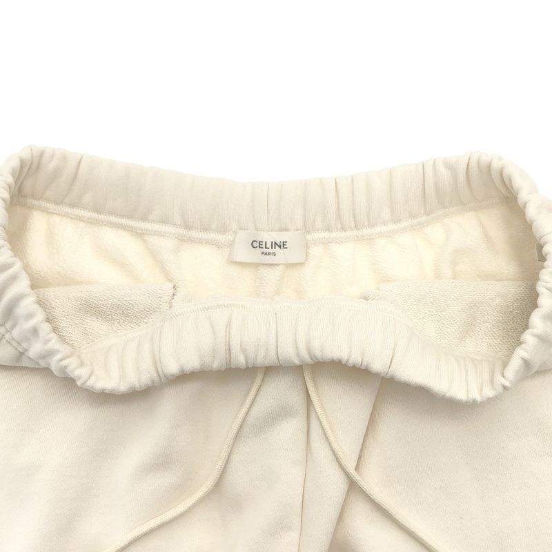 Celine Logo Embroidered Sweatshorts 2z063670q.01cb Ivory XL