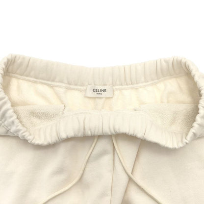 Celine Logo Embroidered Sweatshorts 2z063670q.01cb Ivory XL