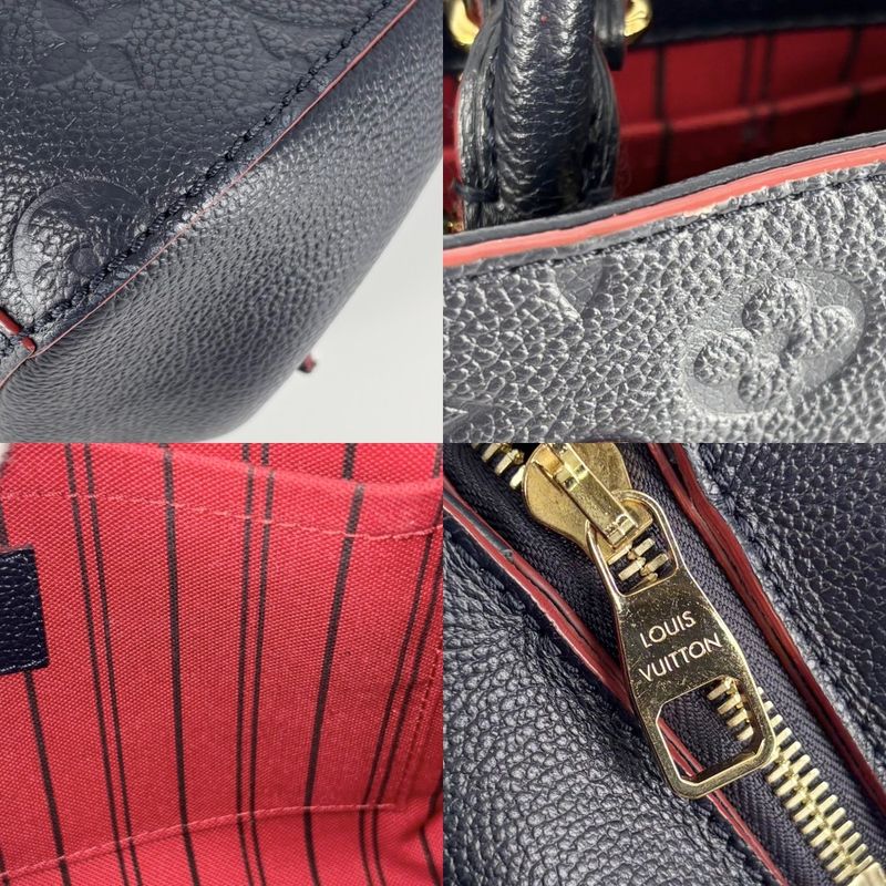 Louis Vuitton 2WAY Women's Montaigne BB Shoulder Bag Handbag Crossbody Navy