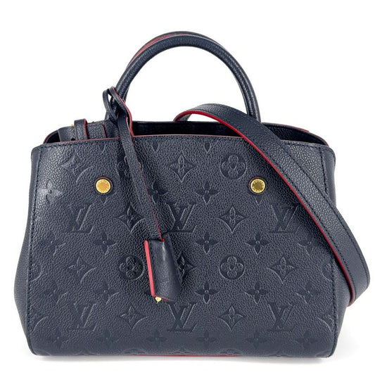 Louis Vuitton 2WAY Women's Montaigne BB Shoulder Bag Handbag Crossbody Navy
