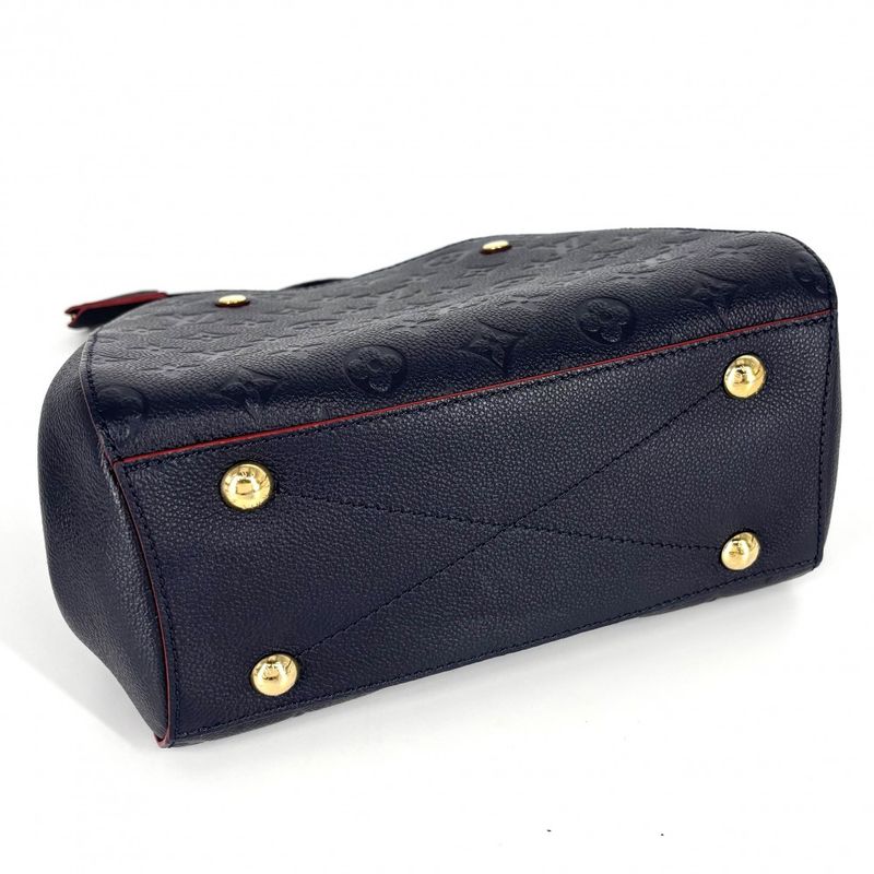 Louis Vuitton 2WAY Women's Montaigne BB Shoulder Bag Handbag Crossbody Navy