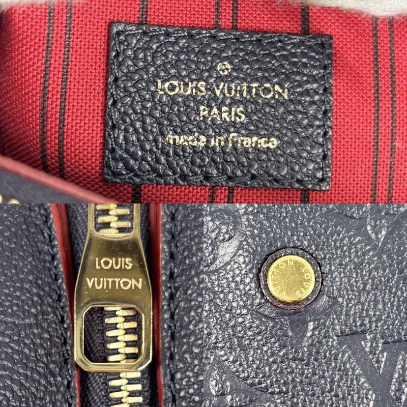 Louis Vuitton 2WAY Women's Montaigne BB Shoulder Bag Handbag Crossbody Navy