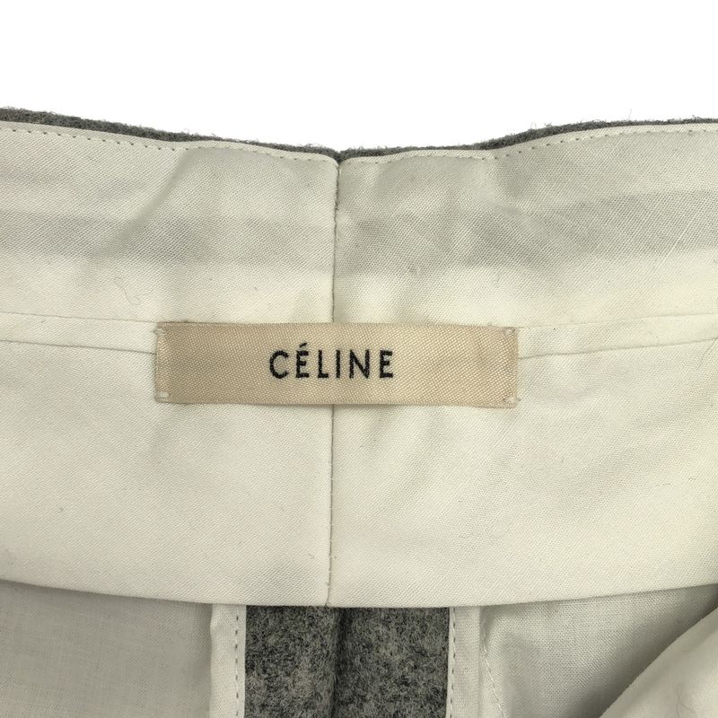 Celine by Phoebe Philo Celine Phoebe Philo 2-Tuck Melton Wool Wide Trouser