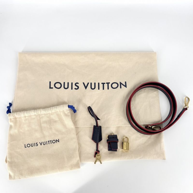 Louis Vuitton 2WAY Women's Montaigne BB Shoulder Bag Handbag Crossbody Navy