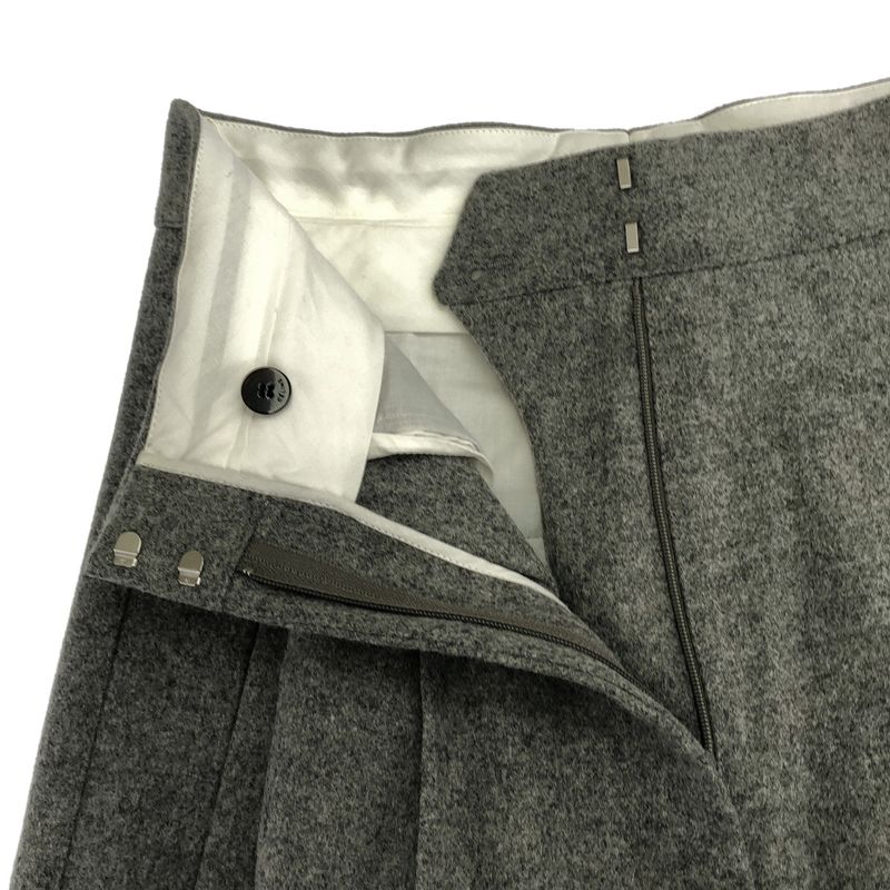 Celine by Phoebe Philo Celine Phoebe Philo 2-Tuck Melton Wool Wide Trouser