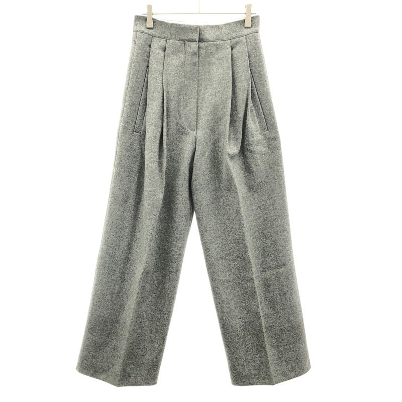 Celine by Phoebe Philo Celine Phoebe Philo 2-Tuck Melton Wool Wide Trouser
