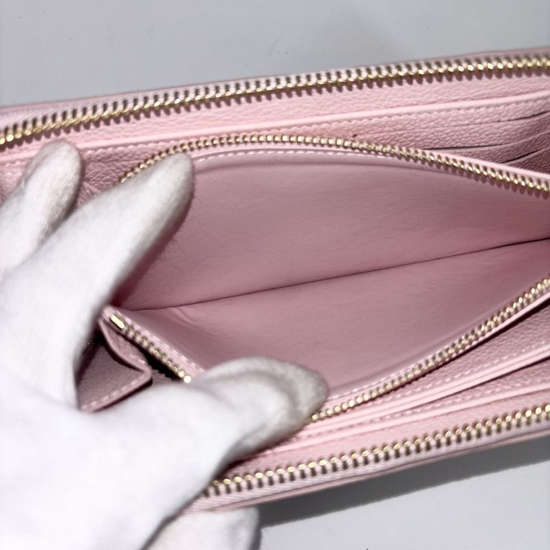 Louis Vuitton Long Wallet Women's Zippy Wallet Long Wallet Round Zipper Pink
