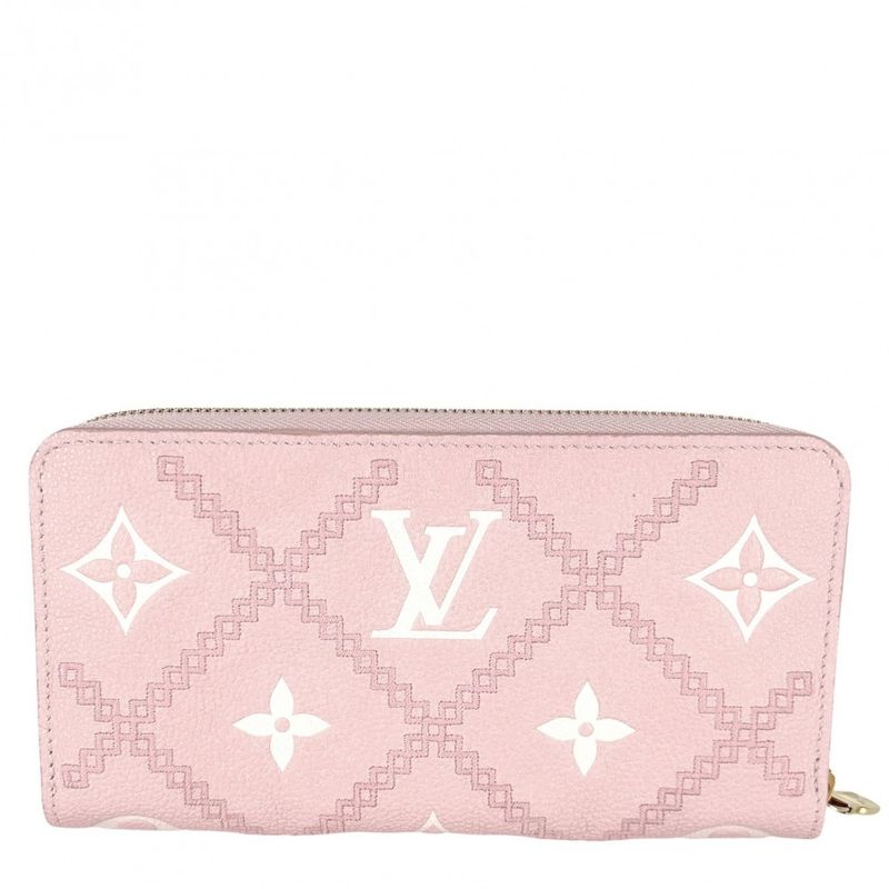 Louis Vuitton Long Wallet Women's Zippy Wallet Long Wallet Round Zipper Pink