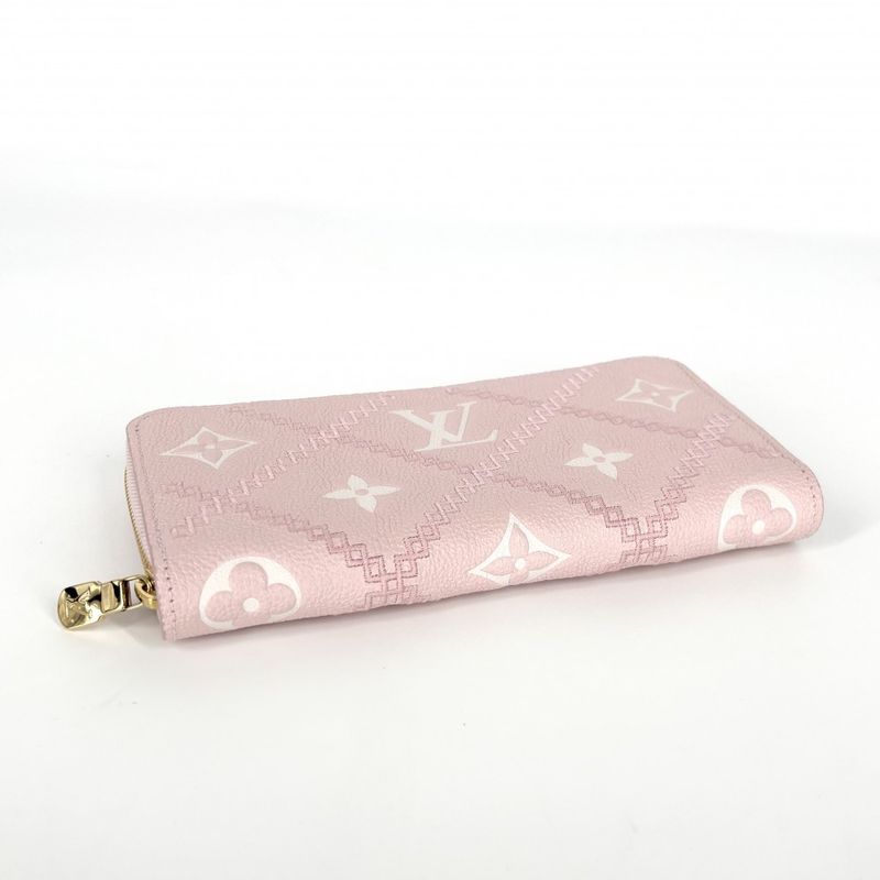 Louis Vuitton Long Wallet Women's Zippy Wallet Long Wallet Round Zipper Pink
