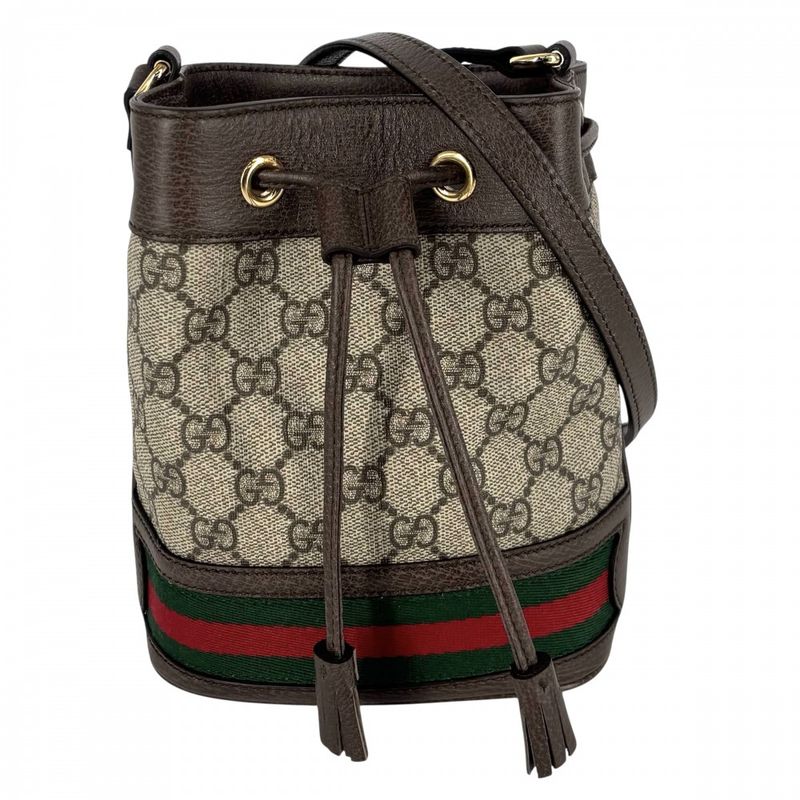 Gucci Shoulder Bag Women's Ophidia Mini Bucket Bag Shoulder Crossbody Sherry
