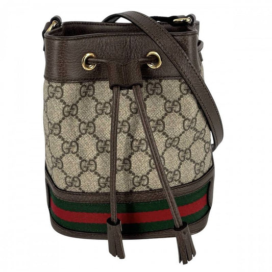 Gucci Shoulder Bag Women's Ophidia Mini Bucket Bag Shoulder Crossbody Sherry