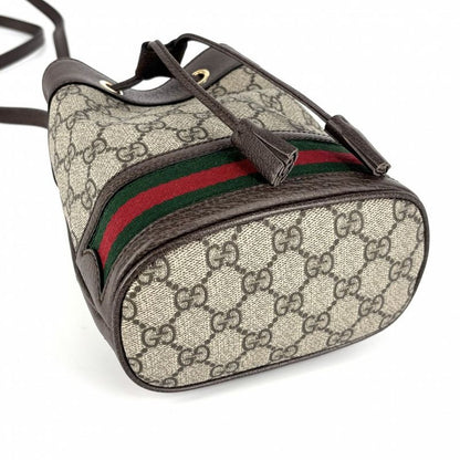 Gucci Shoulder Bag Women's Ophidia Mini Bucket Bag Shoulder Crossbody Sherry