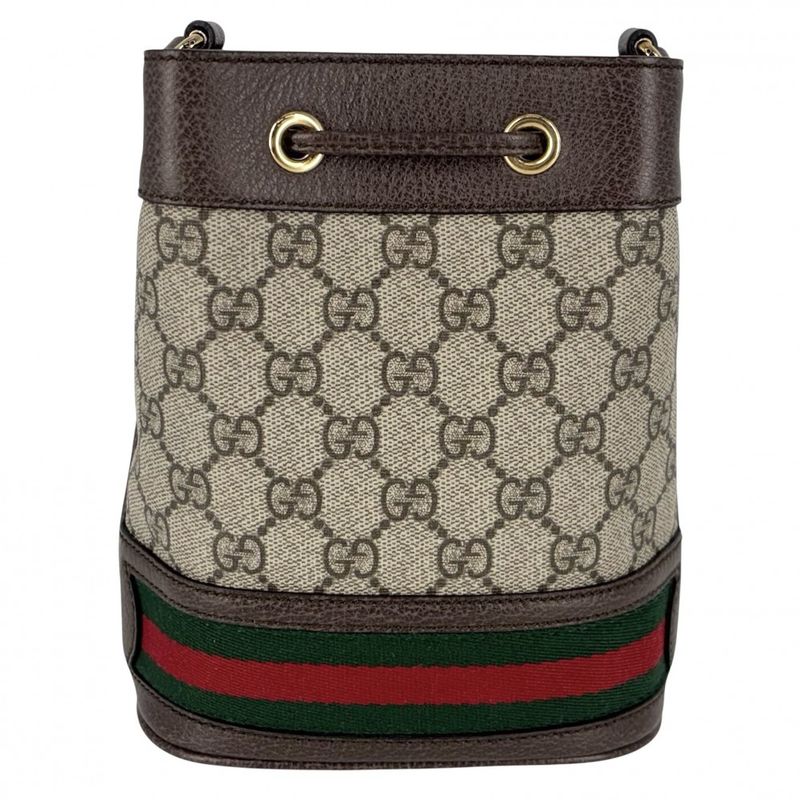 Gucci Shoulder Bag Women's Ophidia Mini Bucket Bag Shoulder Crossbody Sherry