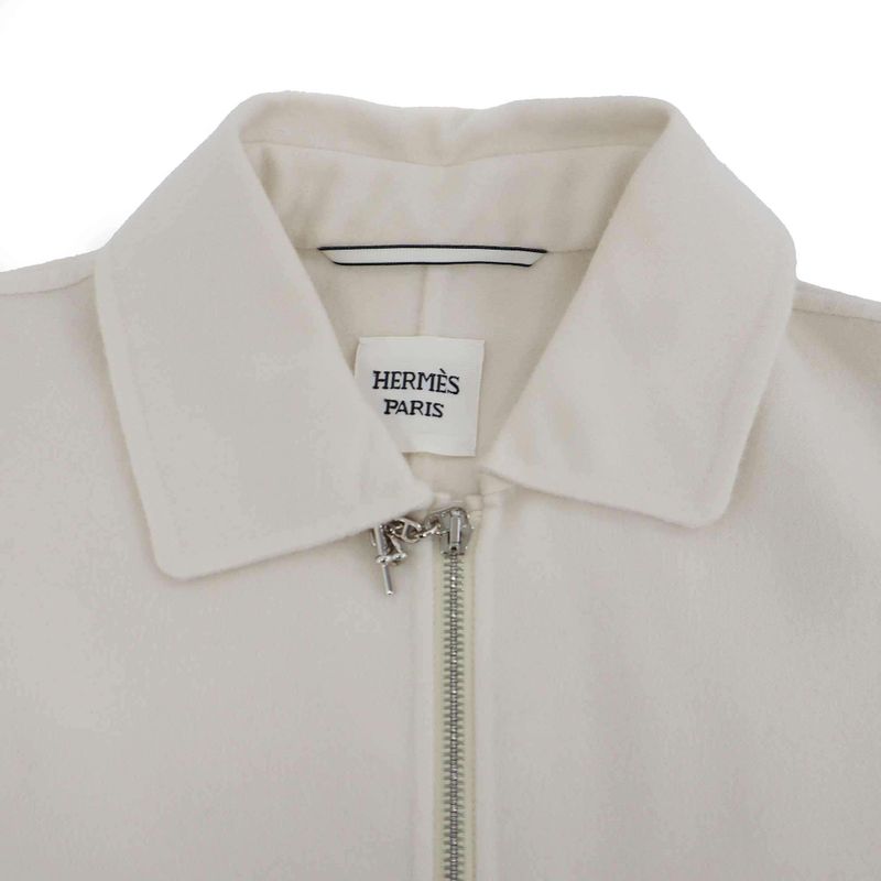 Hermes 23ss Chaine D'ancre Cashmere Jacket 3e0129da Ivory 40