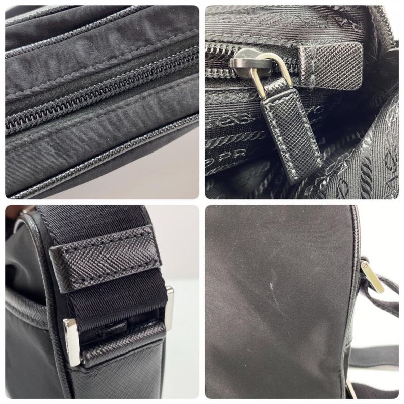 Prada Shoulder Bag Unisex Triangle Logo Camera Bag Logo Jacquard Mini Bag