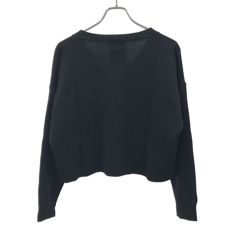 Celine 24ss Triomphe Grumet Cropped Cardigan Heritage Cashmere 2a87t2070 Black