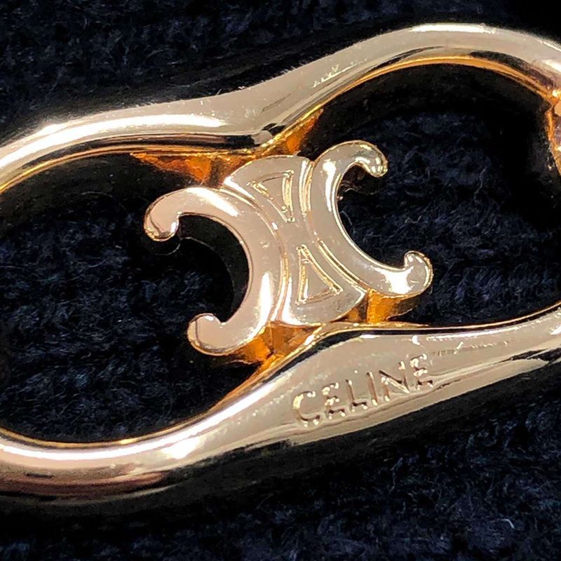 Celine 24ss Triomphe Grumet Cropped Cardigan Heritage Cashmere 2a87t2070 Black