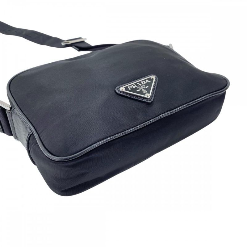 Prada Shoulder Bag Unisex Triangle Logo Camera Bag Logo Jacquard Mini Bag