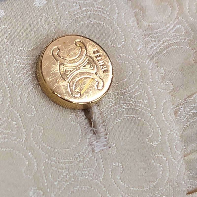 Celine Lavalliere Triomphe Monogram Silk Bow Tie Dress 2r35f779r Beige 38