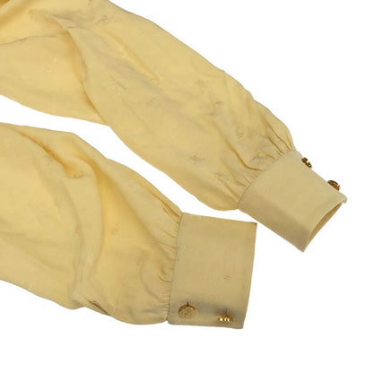 Celine Lavalliere Triomphe Monogram Silk Bow Tie Dress 2r35f779r Beige 38