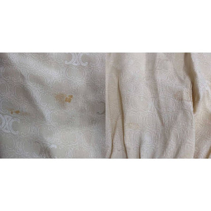 Celine Lavalliere Triomphe Monogram Silk Bow Tie Dress 2r35f779r Beige 38