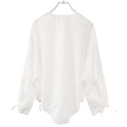 Hermes 25ss Embroidery Wide Blouse 5e3616da White 34