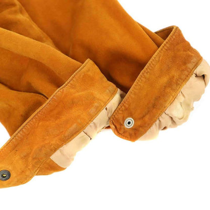 Hermes 1980's Vintage Suede Leather Trucker Jacket Brown 40