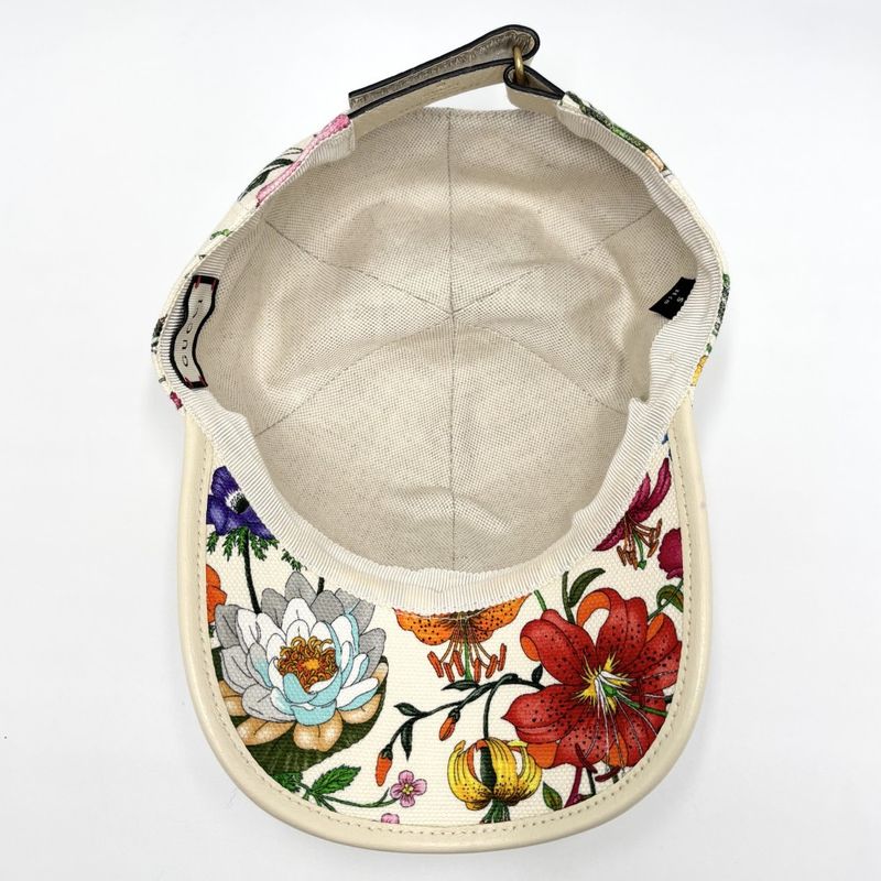 Gucci Cap Women's Flora Baseball Cap Interlocking G Fashion Item S Size Total