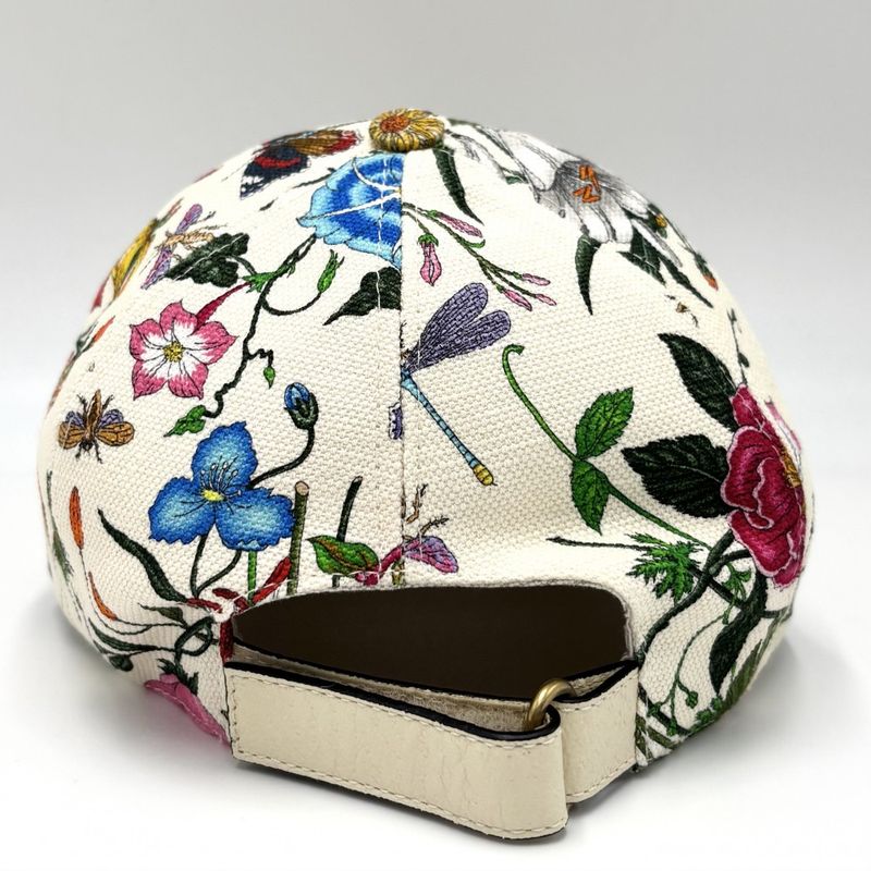Gucci Cap Women's Flora Baseball Cap Interlocking G Fashion Item S Size Total