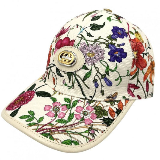 Gucci Cap Women's Flora Baseball Cap Interlocking G Fashion Item S Size Total