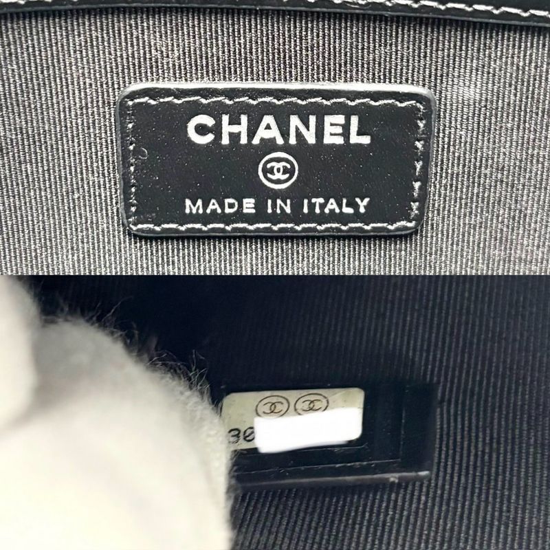 Chanel Clutch Bag Women Deauville Coco Mark Second Bag Chanel Leather Black