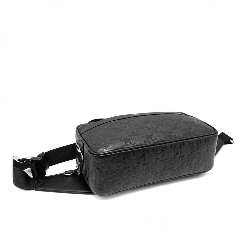Celine Body Bag Men Triomphe Belt Bag Waist Bag Celine 116163fs4.38si Leather