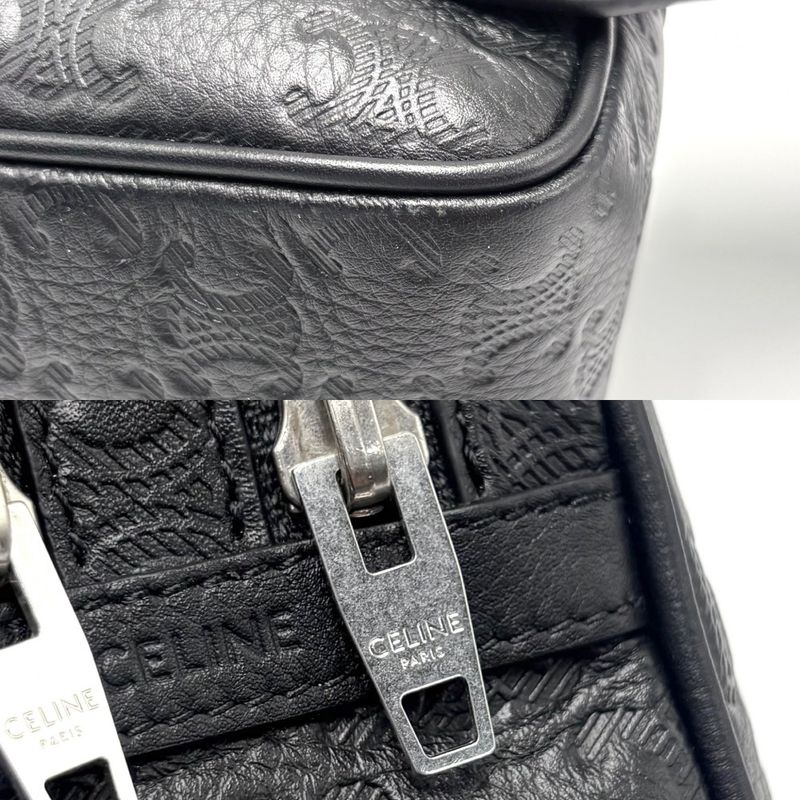 Celine Body Bag Men Triomphe Belt Bag Waist Bag Celine 116163fs4.38si Leather