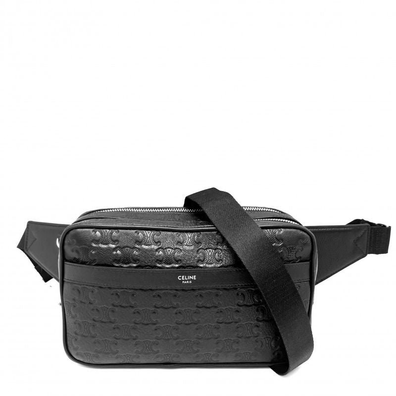 Celine Body Bag Men Triomphe Belt Bag Waist Bag Celine 116163fs4.38si Leather