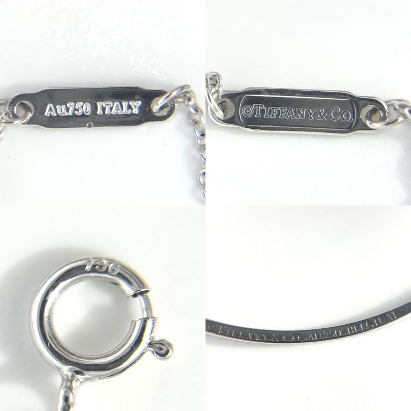 Tiffany & Co Necklace Women's T-smile Small Pendant Jewelry With Adjuster 18k