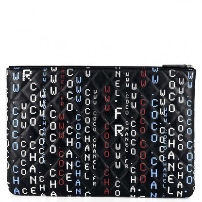 Chanel Clutch Bag Women Matelasse Typography Coco Mark Second Bag Chanel