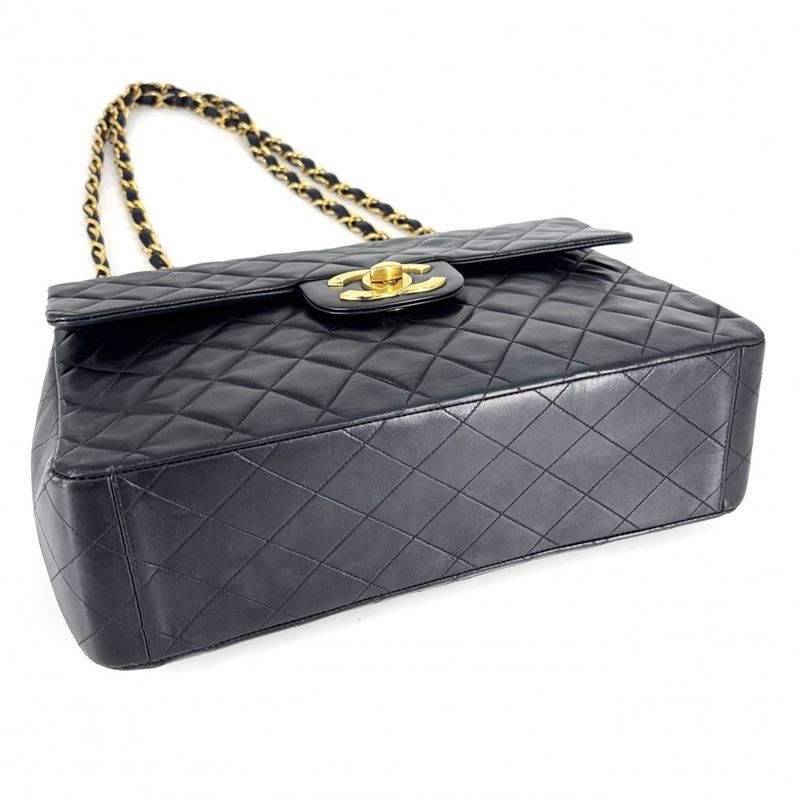 Chanel Shoulder Bag Women's Deca Matelasse 34 Coco Mark Double Chain Shoulder