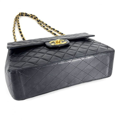 Chanel Shoulder Bag Women's Deca Matelasse 34 Coco Mark Double Chain Shoulder