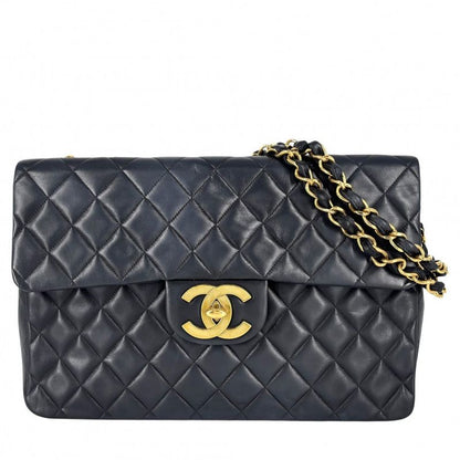 Chanel Shoulder Bag Women's Deca Matelasse 34 Coco Mark Double Chain Shoulder