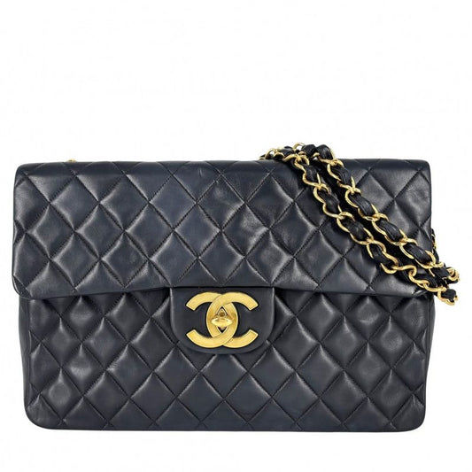 Chanel Shoulder Bag Women's Deca Matelasse 34 Coco Mark Double Chain Shoulder
