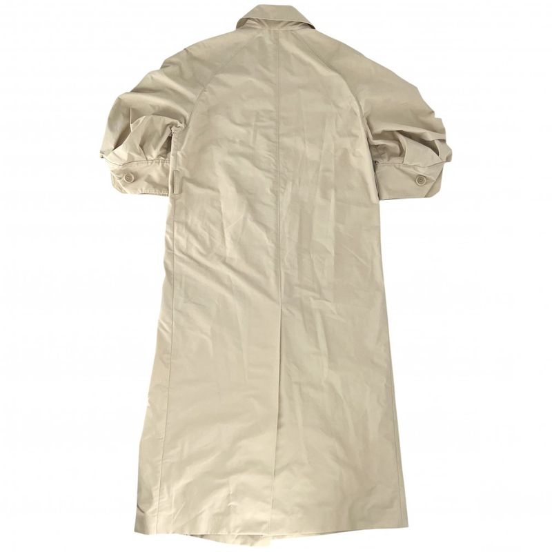 Prada Trench Coat Women's Puff Sleeve Outerwear Jacket Long Coat Apparel